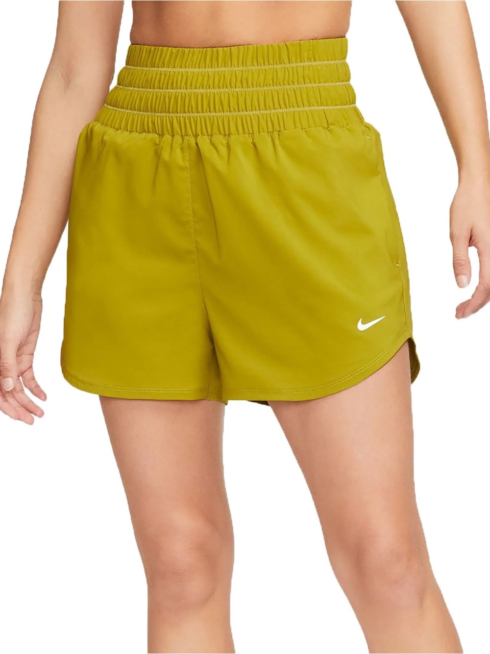 Nike High Waist Running Shorts | Lined Athletic | Lime Green | Size Small